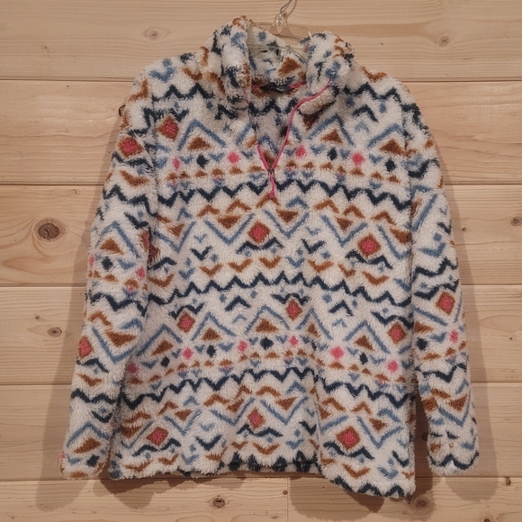 Eddie Bauer Jackets & Blazers - Eddie Bauer Southwestern Aztec 1/2 Zip Fleece Pullover Jacket Size XL 25x26